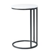 Glossy Marble Top Side Table