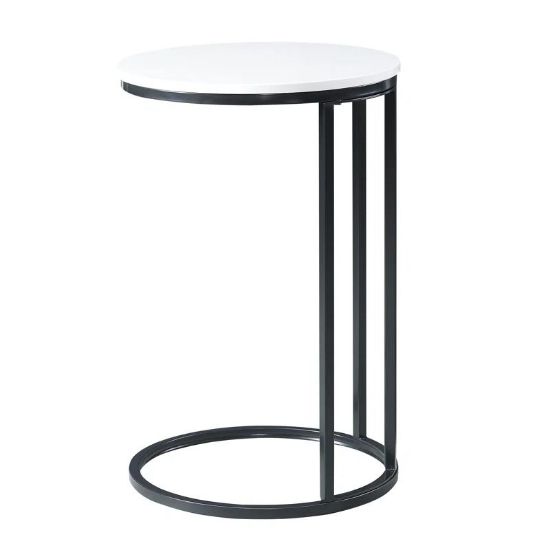 Glossy Marble Top Side Table