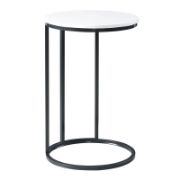 Glossy Marble Top Side Table