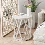 Rustic Round Side Table