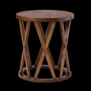 Rustic Round Side Table