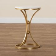 Sleek Marble Top Side Table with a minimalist style