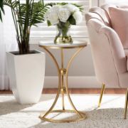 Sleek Marble Top Side Table with a minimalist style