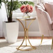 Sleek Marble Top Side Table with a minimalist style