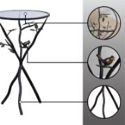 Nature-Inspired Tripod Glass Top End Table