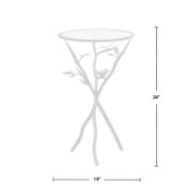 Nature-Inspired Tripod Glass Top End Table