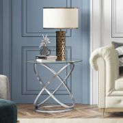 Marble Patterned Top Side Table