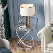Marble Patterned Top Side Table