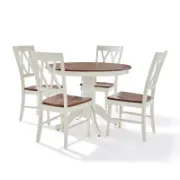 4 - Person Solid Wood Top Pedestal Dining Set