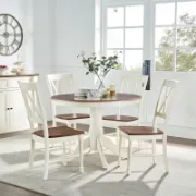 4 - Person Solid Wood Top Pedestal Dining Set