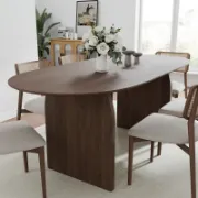 Oval Wood Dining Table
