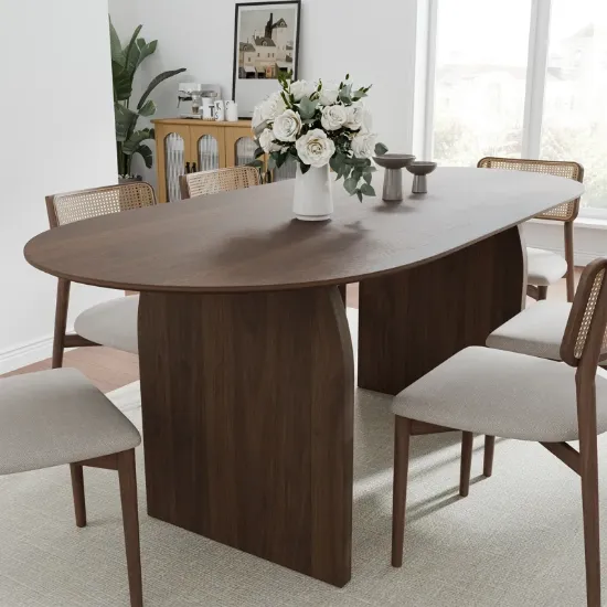 Oval Wood Dining Table