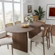 Oval Wood Dining Table