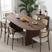 Oval Wood Dining Table