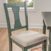 6-Piece Two Toned Wood and Upholstered Dining Set