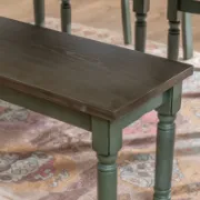 6-Piece Two Toned Wood and Upholstered Dining Set