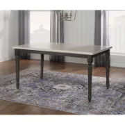 6-Piece Two Toned Wood and Upholstered Dining Set