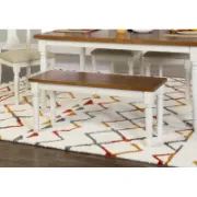 6-Piece Two Toned Wood and Upholstered Dining Set