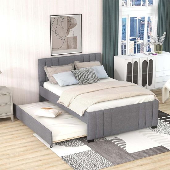 Multi Utility Upholstered Platform Bed