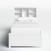 Twin Bed with Built‑In Bookcase