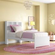 Twin Bed with Built‑In Bookcase