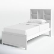 Twin Bed with Built‑In Bookcase
