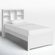 Twin Bed with Built‑In Bookcase