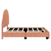 Upholstered Bed with Arched Headboard