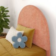 Upholstered Bed with Arched Headboard