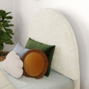 Upholstered Bed with Arched Headboard