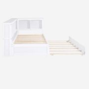 Twin Size Daybed with Trundle, Storage Cabinets, and USB Ports