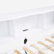 Twin Size Daybed with Trundle, Storage Cabinets, and USB Ports