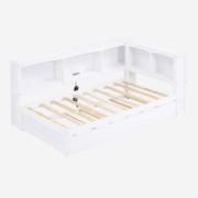 Twin Size Daybed with Trundle, Storage Cabinets, and USB Ports