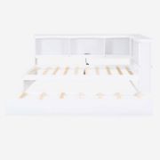 Twin Size Daybed with Trundle, Storage Cabinets, and USB Ports