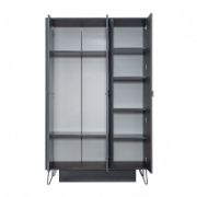 Modern Kids Wardrobe with Built-In Mirror