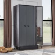 Modern Kids Wardrobe with Built-In Mirror