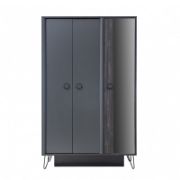 Modern Kids Wardrobe with Built-In Mirror