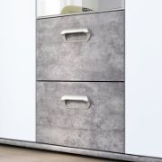 Two-tone Kids Wardrobe with Built-In Mirror and Drawers