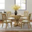 Solid Wood Top Pedestal Dining Set