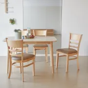 4-Person Rubberwood Dining Set