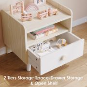 Wooden Nightstand for Kids