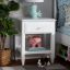 1-Drawer Solid Wood Nightstand with Tapered Feet