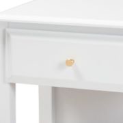1-Drawer Solid Wood Nightstand with Tapered Feet