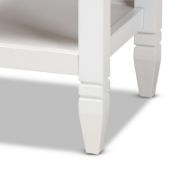 1-Drawer Solid Wood Nightstand with Tapered Feet