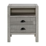 Wooden Nightstand for Kids with Rustic Finish