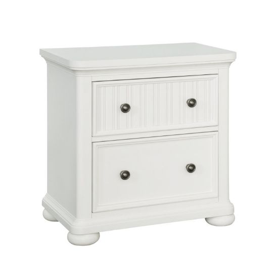 Two-Drawer Nightstand with USB Port
