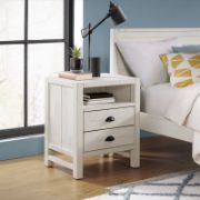 Wooden Nightstand for Kids with Rustic Finish