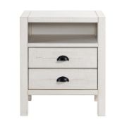 Wooden Nightstand for Kids with Rustic Finish