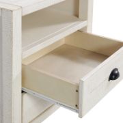 Wooden Nightstand for Kids with Rustic Finish