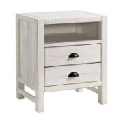 Wooden Nightstand for Kids with Rustic Finish